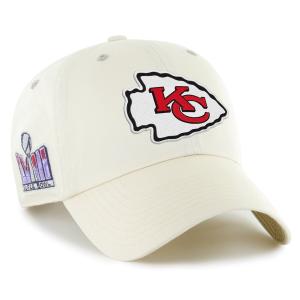 NFL チーフス キャップ 第58回スーパーボウル進出記念 Side Patch Clean Up Adjustable Hat 47Brand ナチュナル｜mlbshop