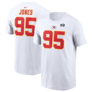 NFL クリス・ジョーンズ チーフス Tシャツ 第58回スーパーボウル進出記念 ネーム&ナンバー ナイキ/Nike ホワイト｜mlbshop