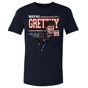 NHL ウェイン・グレツキー オイラーズ Tシャツ Cartoon T-Shirt 500Level ネイビー｜mlbshop