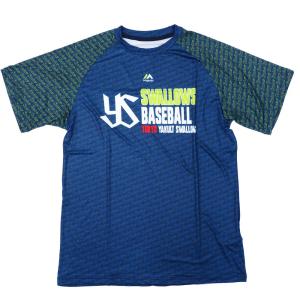 東京ヤクルトスワローズ グッズ Tシャツ 2020プロコレロゴTシャツ マジェスティック/Majestic ネイビー｜mlbshop