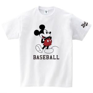 オリックス・バファローズ グッズ Tシャツ ミッキーマウス（BASEBALL）×オリックス・バファローズ　Tシャツ Space Age ホワイト