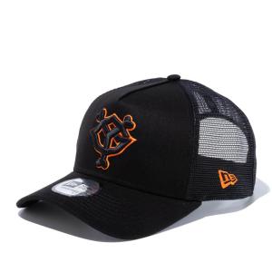 読売ジャイアンツ/巨人 グッズ メッシュキャップ 9FORTY A-Frame トラッカー メッシュ Cap ニューエラ/New Era ブラック｜mlbshop