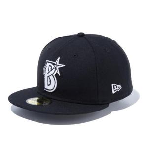 横浜DeNAベイスターズ グッズ キャップ 59FIFTY Cap ニューエラ/New Era ブラック ホワイト｜mlbshop