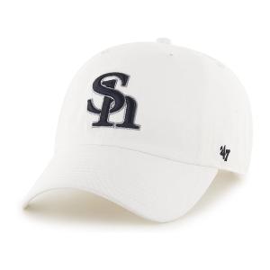 福岡ソフトバンクホークス グッズ キャップ Clean Up Cap 47 Brand ホワイト｜mlbshop