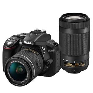 Nikon デジタル一眼レフカメラ D5300 AF-P ダブルズームキット ブラック D5300WZ3｜mlf