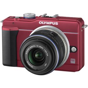 OLYMPUS ミラーレス一眼 E-PL1s レンズキット レッド