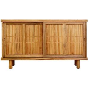 巾180ｃｍ玄関収納下駄箱、国産楠無垢材、和風引き戸タイプ