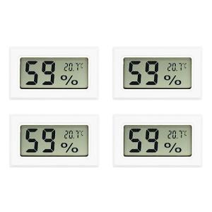 YFFSFDC 4個 LCDデジタル温湿度計温度計 センサー内蔵 室内用 オフィス 家庭 水族館 繁殖地 冷蔵庫 クローゼット用 (ホワイト)｜mlp-store
