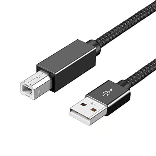 プリンターケーブル (グレー, 1m) Popolier USB2.0ケーブル タイプAオス - タ...