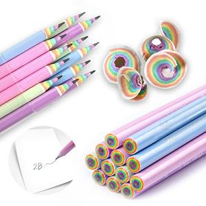 BAMBOLA 鉛筆 2B かきかたえんぴつ レインボー鉛筆 2b 鉛筆 女の子 可愛い鉛筆 虹鉛筆 おしゃれ鉛筆 かわいい鉛筆 小学生鉛筆 Rainbow Pencils ペー｜mlp-store