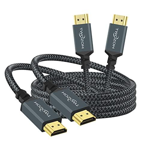 Twozoh 4K HDMIケーブル 0.3M 2本パック ナイロン編組HDMI-HDMIコード 1...