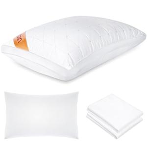 Anywin 枕 カバー２枚付き まくら ホテル仕様 高反発枕 安眠 快眠 丸洗い可能 立体構造｜mlp-store