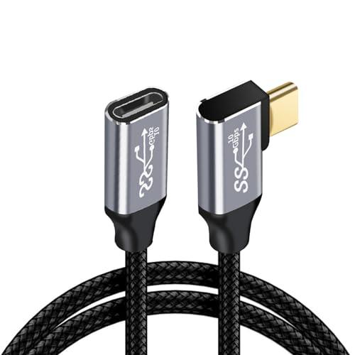 USB type C 延長ケーブル L字 1M タイプc 延長コード USB3.1 Gen2(10G...