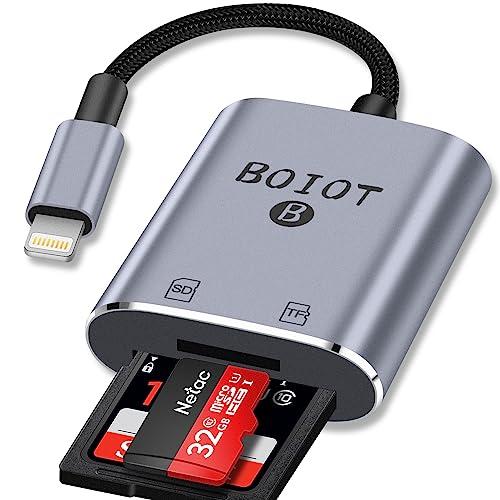 【2023新版 MFi認証品】BOIOT iPhone SDカードリーダー 2 in 1 Light...