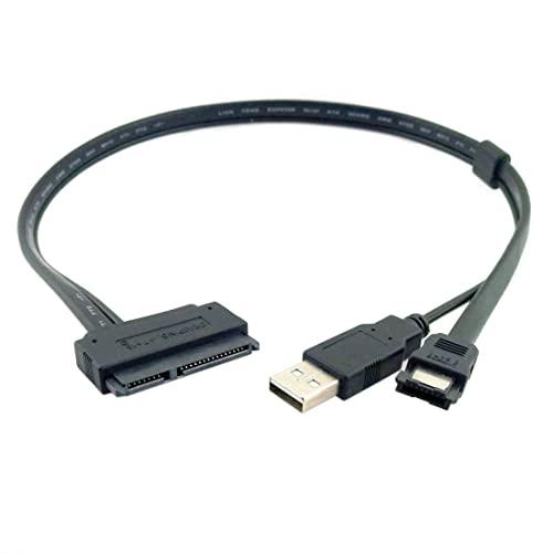 eSATA データ+ USB電源ケーブル50センチメートルCHENYANG 2.5インチハードドライ...