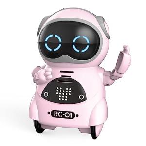 ユーキャンロボット(Youcan Robot) ポケットロボット Pocket Robot ミニサイズ コミュニケーション ダンス 歌 スマートロボット (ピンク)｜mlp-store