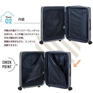 スーツケース Mサイズ 62L〜70L 3〜5...の詳細画像3
