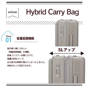 前パカ フロントオープン RPETスーツケース...の詳細画像2