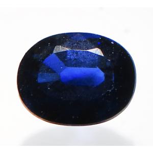 ブルーサファイア 0.92ct 裸石 ルース 濃い青 ソーティング付 瑞浪鉱物展示館 4881｜mm-museum