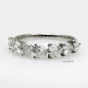 天然 ダイヤモンド 1.06ct プリンセスカット 一文字 定番 リング 指輪