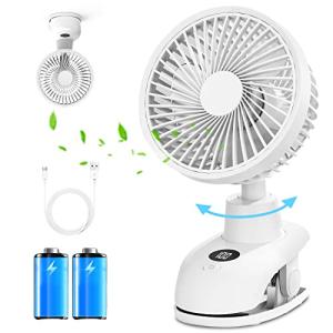 超強風 静音 LEDライト機能付き usb扇風機 充電式クリップ扇風機