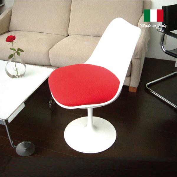 国内在庫 チューリップ チェア シート 赤 Eero Saarinen