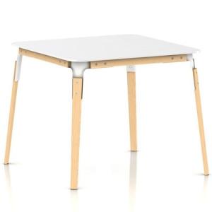 STEEL WOOD TABLE スチールウッドテーブル W900xD900xH760 ナチュラル ...