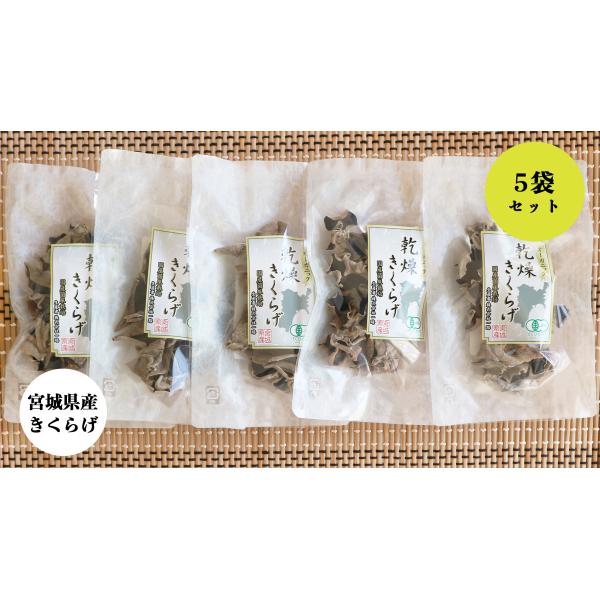 きくらげ 有機乾燥きくらげ 国産 オーガニック 一路 宮城県 お取り寄せ 産地直送 15g×5袋