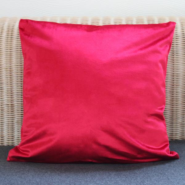 ベロア 45cm レッド 赤色 クッションカバー 北欧 ベロア ベルベッド