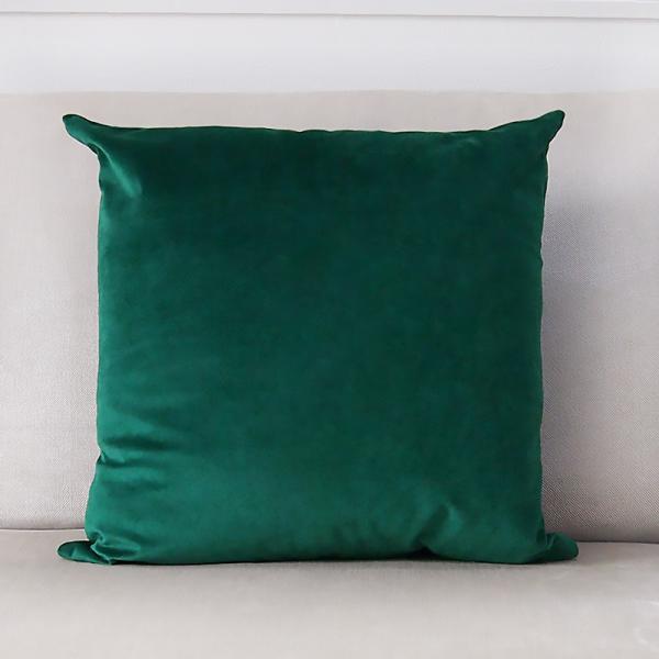 送料無料 グリーン ベロア 45cm クッションカバー 緑色