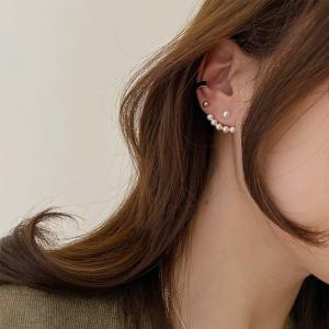 ピアス 4連 ゴールド イヤーフック風 イヤーカフ風ピアス 送料
