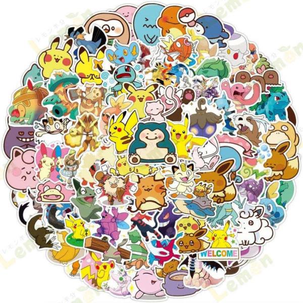即納 ポケモンシール ステッカー ポケットモンスター 100枚セット かわいいアニメ for Pok...