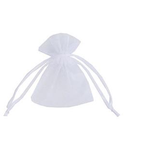シアーバッグ・ホワイト・S／10枚 バスソルト アクセサリーを入れて ハーブを入れてにおい袋に ポプ...
