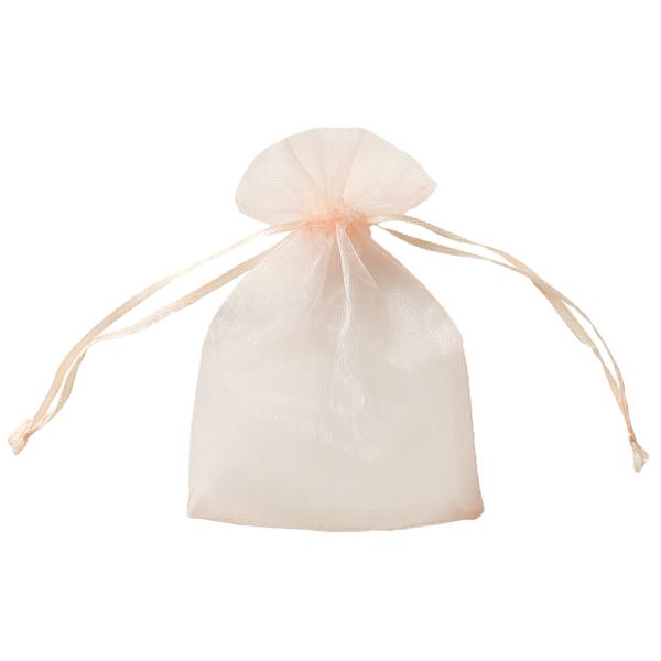 シアーバッグ・シェルピンク・M／10枚 ラッピング サシェ 巾着 アクセサリー 入れ ハーブ ポプリ...