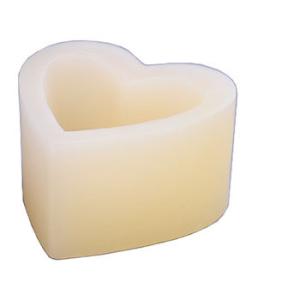 ハートフラワーベース・アイボリー／1個 手作りキャンドル ソルトやハーブを入れて インテリア 手作り...