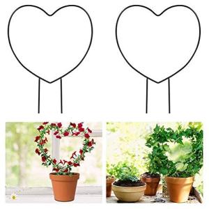 植物支柱 ハート型支柱23cm Vanow 園芸支柱 つる植物 植物サポート DIY 植物成長方向誘引 観葉用 園芸用 装飾