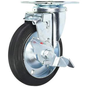 末廣スプリングキャスター150ゴム車輪未使用 自在2個 固定2個 | beia