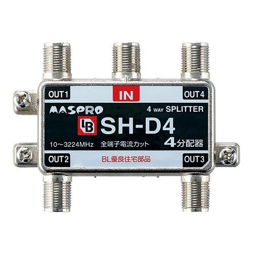 マスプロ 4K・8K衛星放送（3224MHz）対応 BL型  CATV VU・BS・CS 4分配器 ...