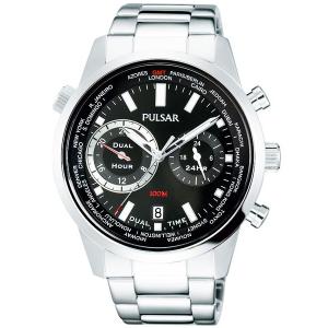 セイコー SEIKO パルサー PULSAR デュアルタイム GMT ワールドタイム 腕時計 PY7005X1｜mmworld