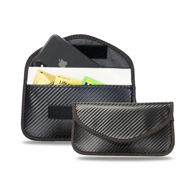 リレーアタック対策 キーケース 通帳ケース 電波遮断ポーチ 横型 大きいサイズ スマートキー スマホ...