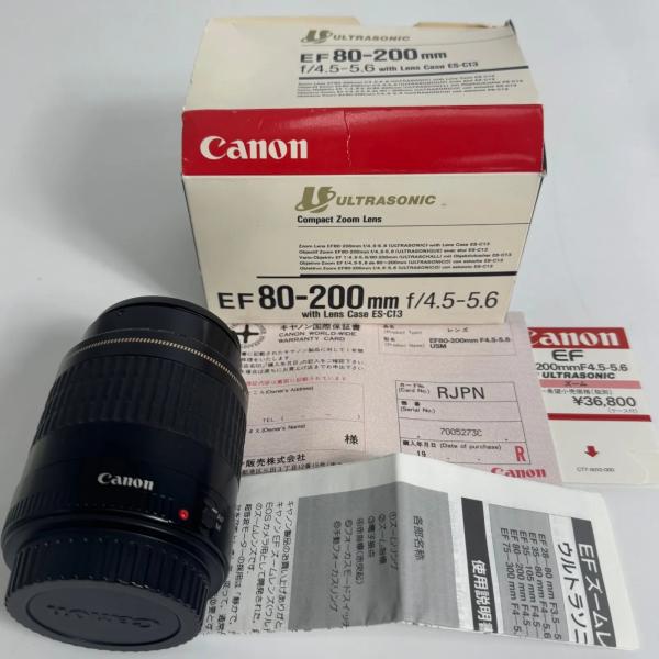 Canon EF 80-200mm F4.5-5.6 USM ズームレンズ 元箱・保証書・説明書付き...