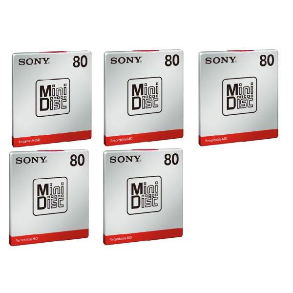SONY ミニディスク MD MDW80T MDディスク 80分 5枚 廃番品 貴重品 ソニー MD...