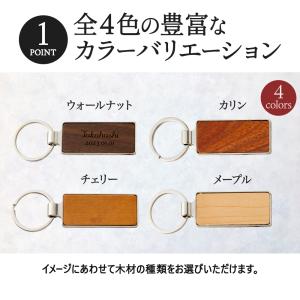 名入れ キーホルダー キーリング 木製 ギフト...の詳細画像3