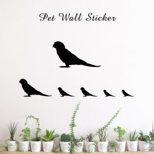 ウォールステッカー 【 コガネメキシコインコ 】かわいい ペット シール シルエット グッズ おしゃれ プレゼント ギフト カッティング 転写シール 転写シート 壁