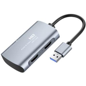 オーディオファン HDMI ビデオキャプチャー MIC入力 HDMI → USB Aプラグ 1080P出力 HDMIループ対応 画面操作の録｜moaa-2-store