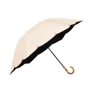 Wpc. 日傘 UVO（ウーボ）3段折 刺繍スカラップ mini ベージュ 折りたたみ傘 55cm レディース 晴雨兼用 遮光 UVカット｜moaa-2-store