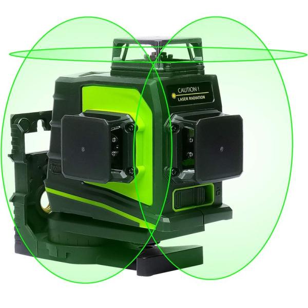 Huepar 3x360° レーザー墨出し器 グリーン 緑色 レーザー クロスライン 大矩 フルライ...
