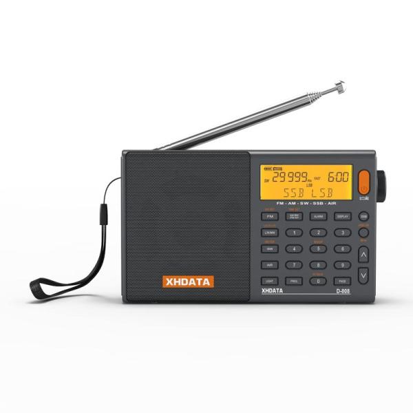 XHDATA D-808 ポータブルラジオ FM AM SW LW ワイドFM エアバンド SSB ...