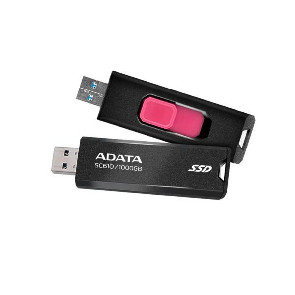 ADATA SC610 1000GB 外付けSSDスティック - 最大550/500MB/秒 Sup...