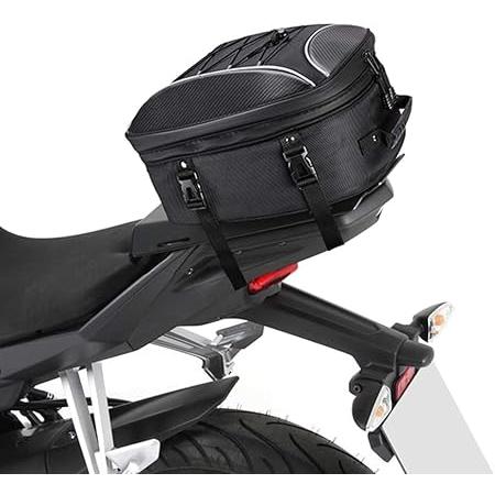 バイク用 シートバッグ 拡張機能あり 25-45L ヘルメットバッグ 撥水 防水 耐久性 固定ベルト...